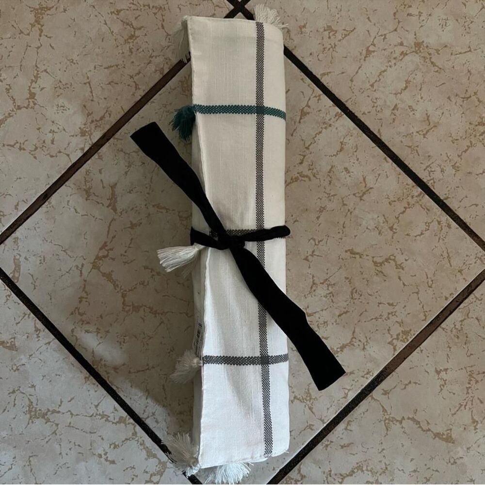 Hearth & Hand Magnolia Table Runner - 14" x 72" - White w/Stripes Dinnerware
